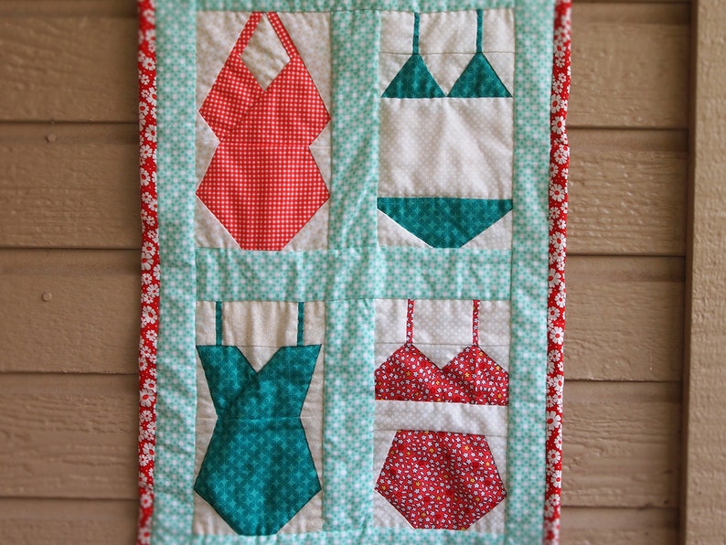 Swimsuit Collection Paper Pieced Quilt Pattern in PDF | Etsy