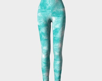 Europa surface Handmade high quality moon space and nasa inspired yoga leggings artist original art printed science chic geek wear
