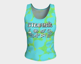 Stemtastic science engineer athletic yoga tank top original art printed chic geek wear Computer science engineer code developer stem science