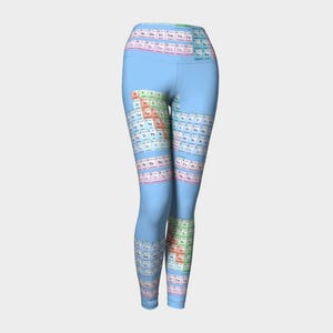 Periodic table of elements chemistry chemist yoga leggings handmade high quality artist original art printed science chic geek wear