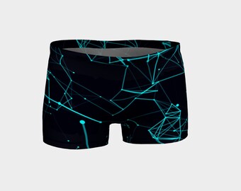 Data network graph bike shorts Handmade high quality Data Science technology engineer high tech original art printed chic geek wear