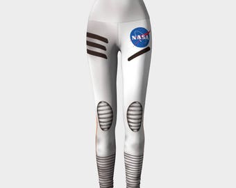 Astronaut NASA leggings, Art printed science theme pants, Space program moon landing, Custom nerd culture geek clothes  Women engineer STEM