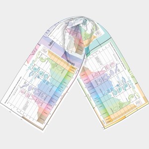 Évolution de l’enseignant polychiffon Marine vie foulard mode accessoire de haute qualité usure d’impression geek chic Science artiste origine art