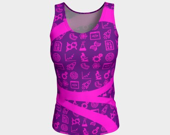 STEM Science Technology Engineering Math theme Handmade high quality engineer yoga tank top vest original art printed chic geek wear
