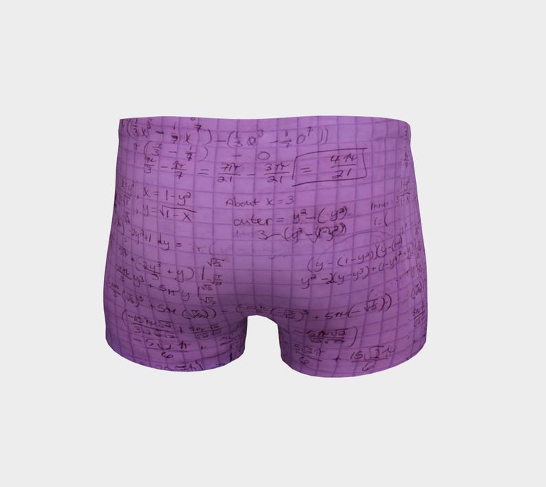 Calculus Shorts running shorties handmade high quality Calculus Math themed yoga artist original art printed science chic geek wear
