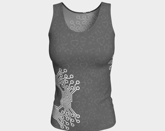 Circuitos ingeniero de yoga atlético tanque top original arte impreso chic geek desgaste. Ingeniero informático ingeniero código desarrollador de ciencia del tallo