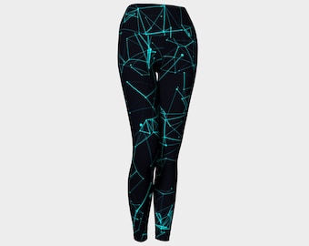 Data network graph yoga leggings Hecho a mano medias de alta calidad Ingeniero de tecnología de ciencia de datos de alta tecnología original impreso chic geek desgaste