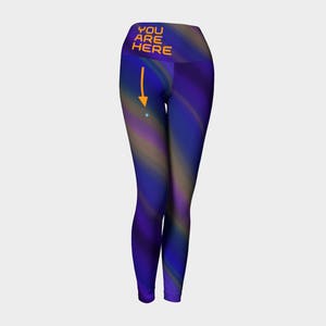 Jambières de la NASA voyager 1, Art imprimé science thème pantalon, programme spatial dot plae bleu de Carl Sagan, nerd culture geek femme ingénieur tige