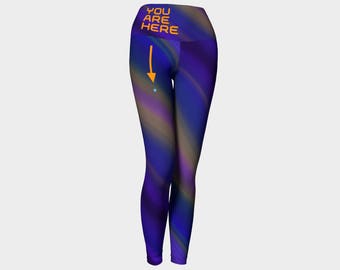 Voyager 1 NASA leggings, Art printed science theme pants, Space program Carl Sagan plae blue dot,nerd culture geek Women engineer STEM