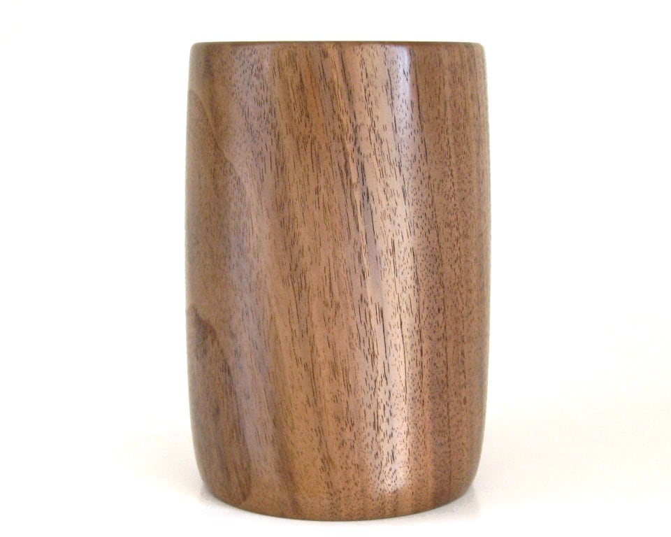 Extra Large Wooden Pencil Cup Turned in Walnut Etsy