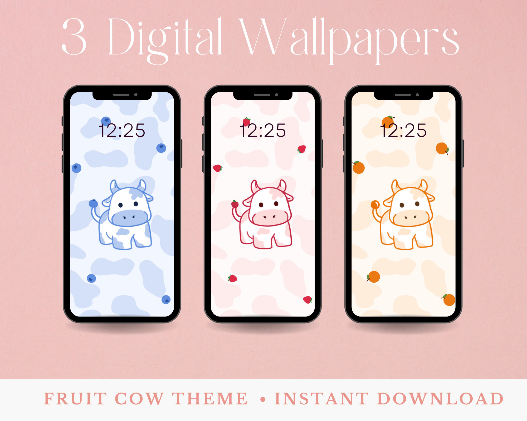Strawberry cow   Video  Cow drawing Cow wallpaper Cartoon wallpaper  iphone