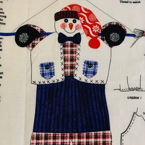 Hang Around Snowman door panel Cotton fabric Christmas Winter printed fabric panel fabric Springs Industries Cut and sew