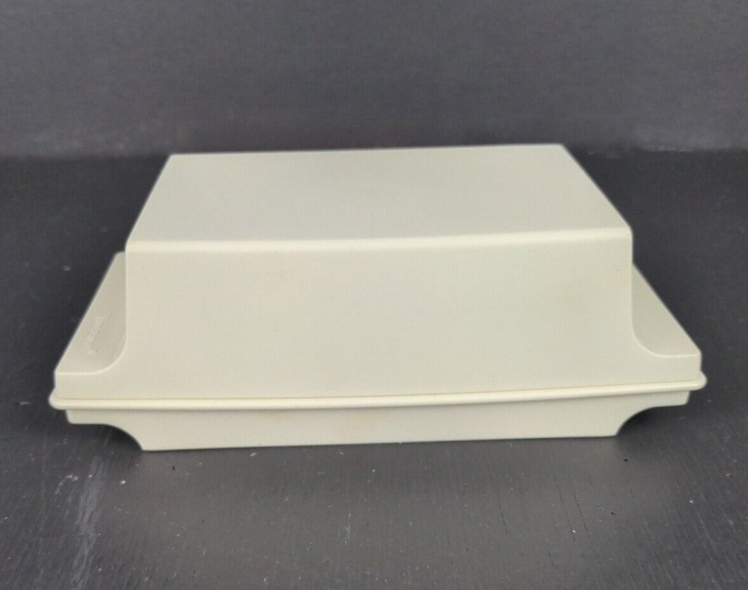 Tupperware Covered Butter Dish Tupperware 1511 1512 Almond Etsy
