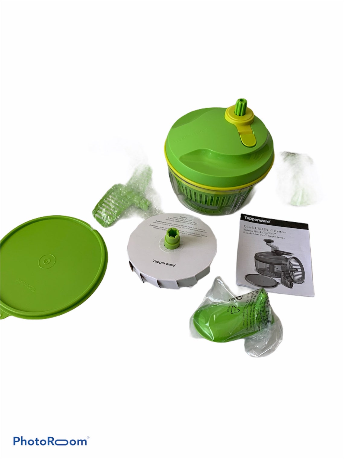 Tupperware Quick Chef Pro Green Food Processor Chop Chopper Etsy