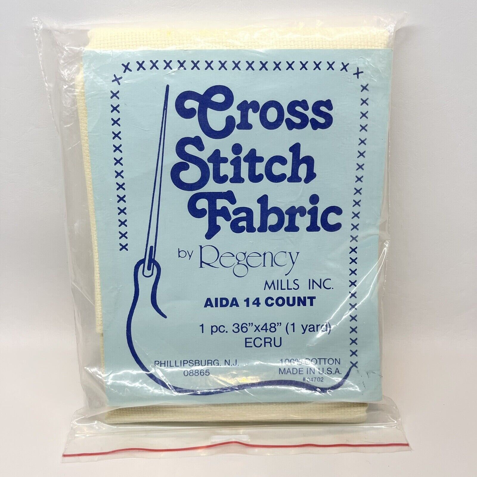 Aida cloth 14 count, counted cross stitch fabric antique white cream