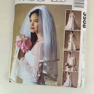 Wedding Veils Pattern Alicyn Bridal Dress Veil McCalls M3508