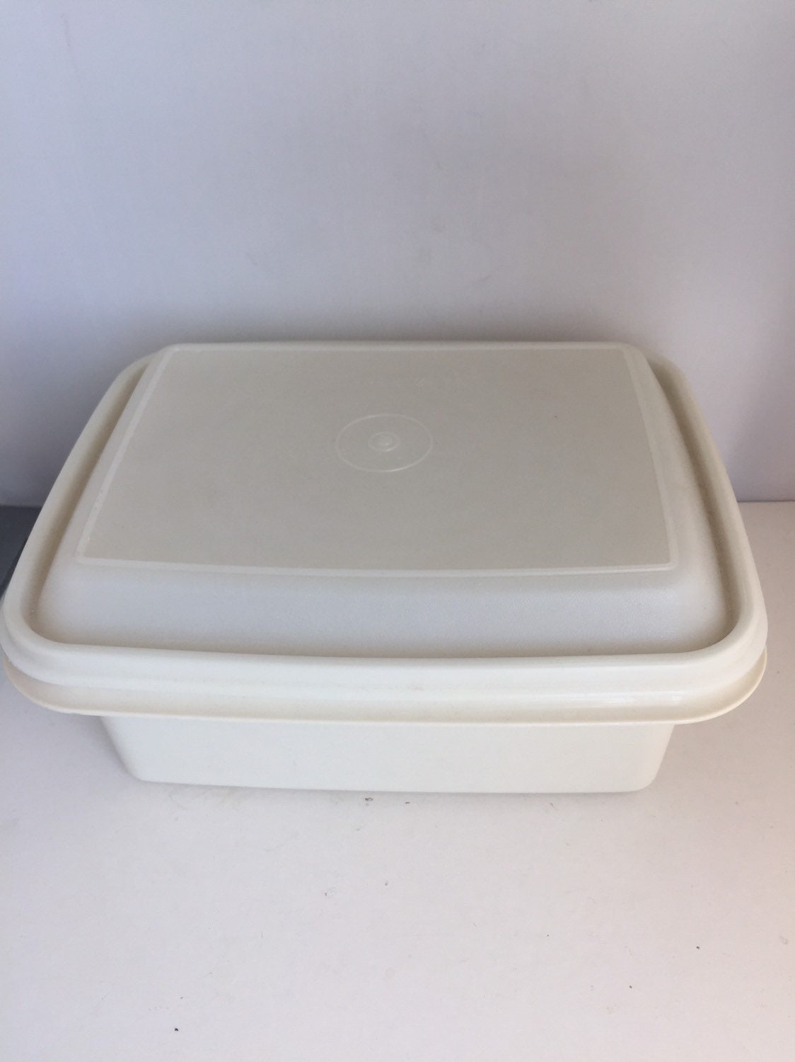 Tupperware Ice Cream Keeper, 484 486, Vintage Rectangular Container With Lid,  Freezer Food Storage, Retro 1960s Kitchen, Sheer Clear 