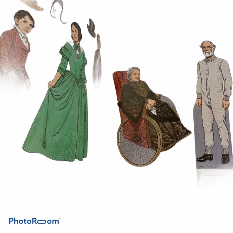 Robert E. Lee and his Family Paper Dolls Robert E. Lee/Wife Etsy