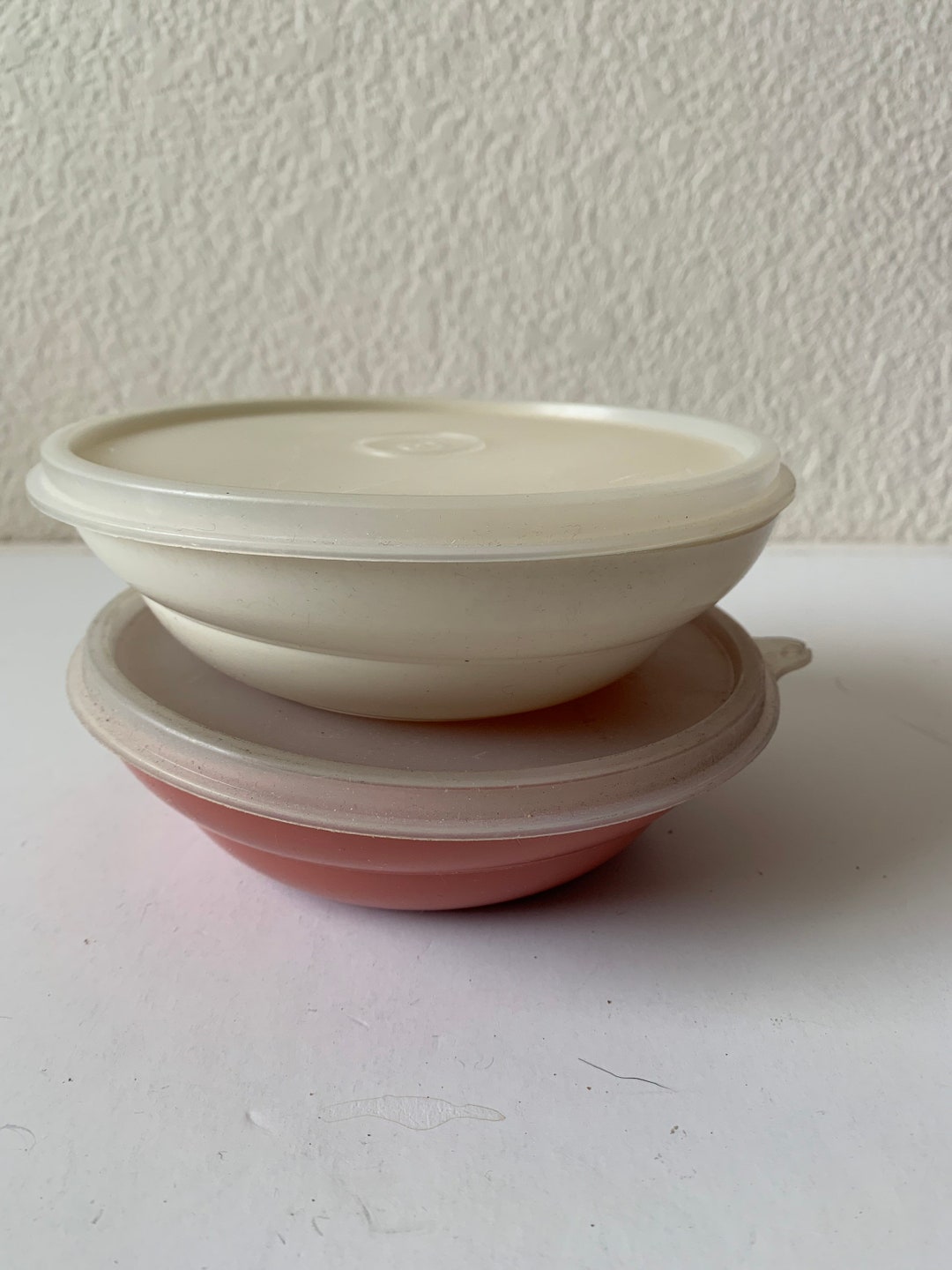 2 Vintage Tupperware Cereal Bowls 155 Plastic Tupper Ware Etsy