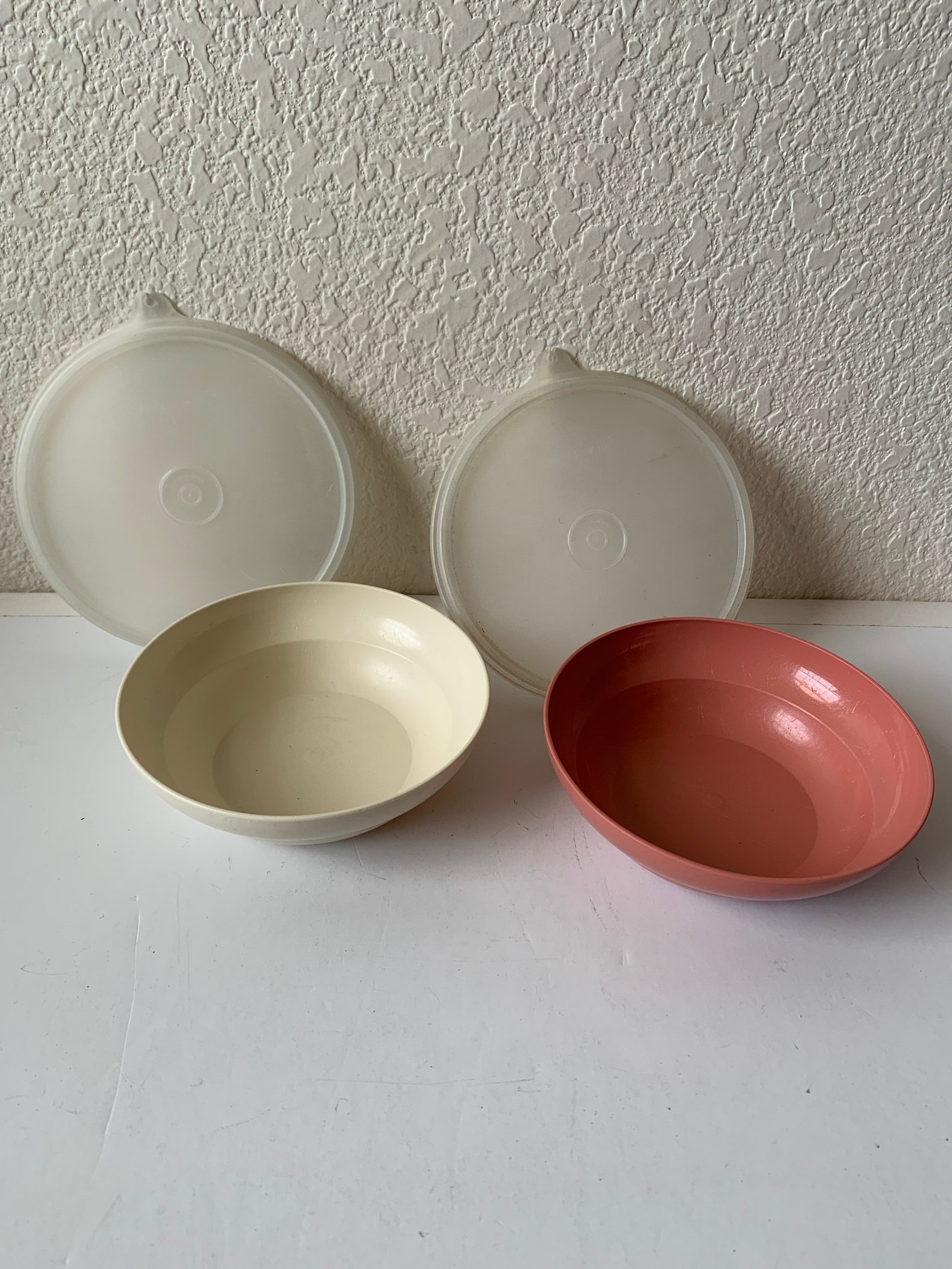 2 Vintage Tupperware Cereal Bowls Plastic Tupper Ware Storage Etsy