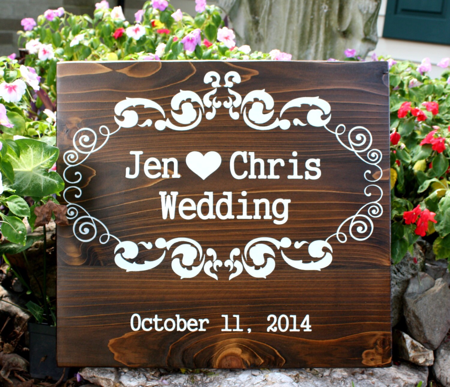 CUSTOM WEDDING SIGN with Your Names and Date / Rustic Wedding Etsy