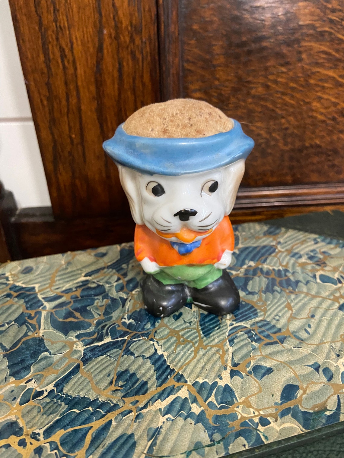 Vintage Pin Cushion Dog Made in Japan 1950 Dog in Suit Etsy