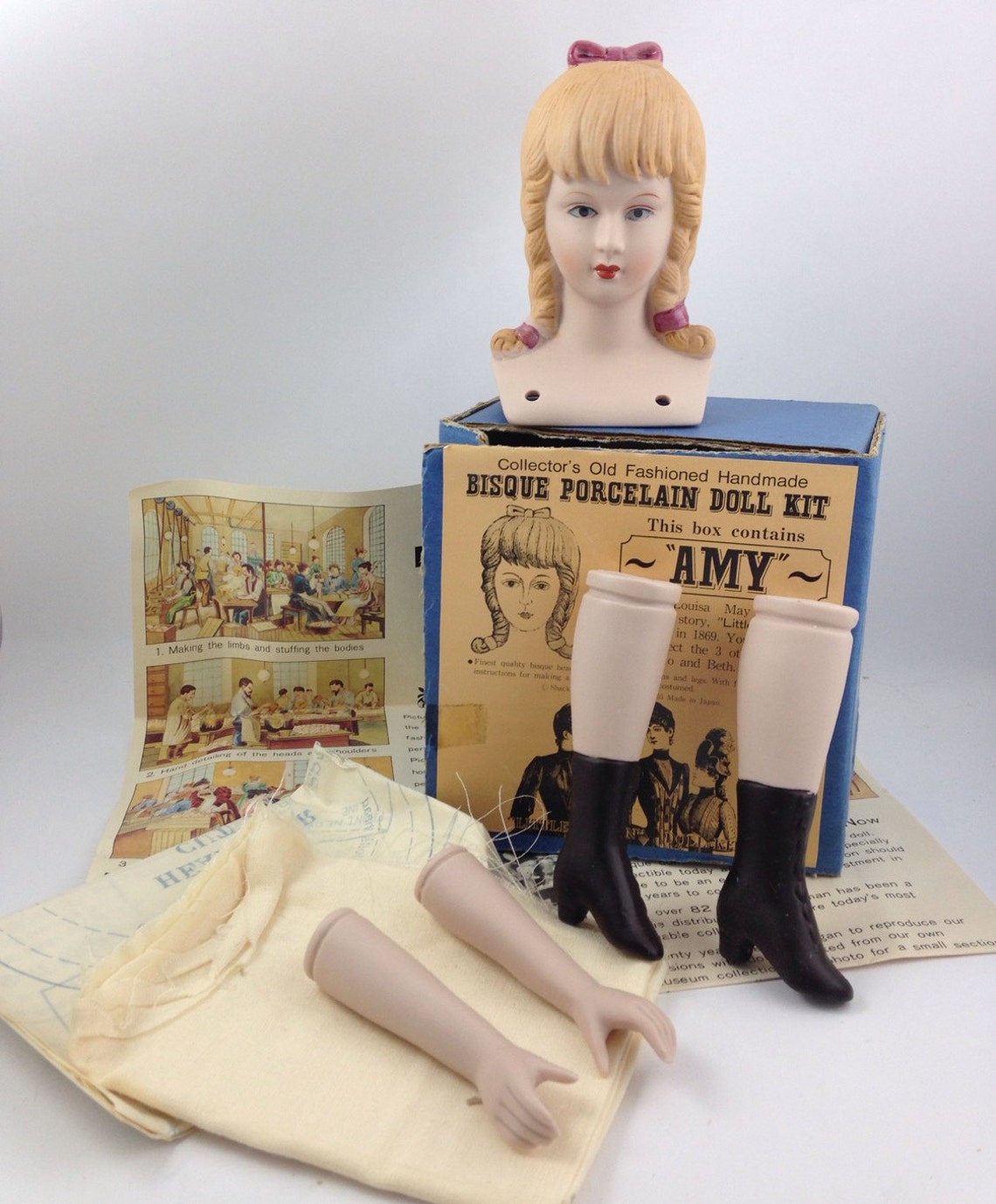 Vintage Shackman Bisque Porcelain Little Women Doll Kits Set Etsy