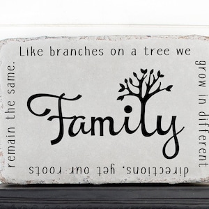 Garden Stone | Outdoor Rustic Decor | Gift for Mom | Family Tree