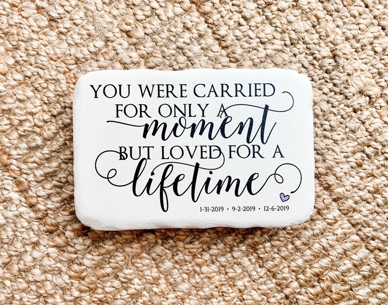 Miscarriage Memorial Stone Baby Loss Sympathy Gift Etsy