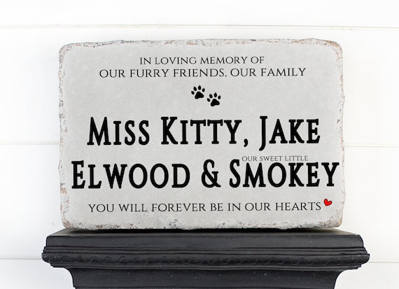 Multiple Pet Loss | Multiple Pets Grave Marker | Dog Memorial Stone | Cat Memorial Stone | Headstone for Pets | Memorial Tree Marker