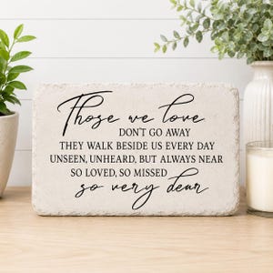 Those We Love Don’t Go Away Memorial Stone | Sympathy Gift | Bereavement Gift | Garden Memorial Plaque | Remembrance Decor