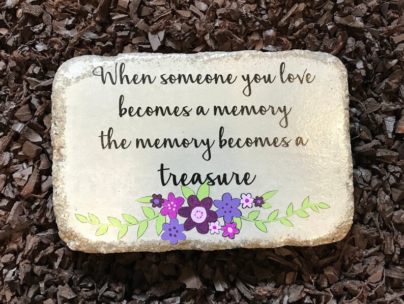 Memorial Garden Stone Sympathy Gifts In Memory Of Plaque Etsy