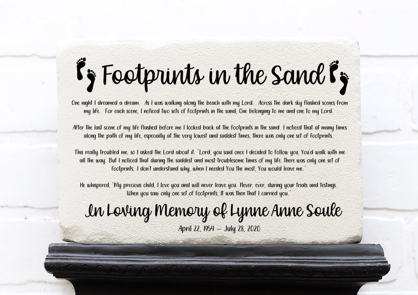 Footprints Grave Sympathy Memorial Remembrance Wallet card Footprints Grave Sympathy Memorial Remembrance Wallet card
