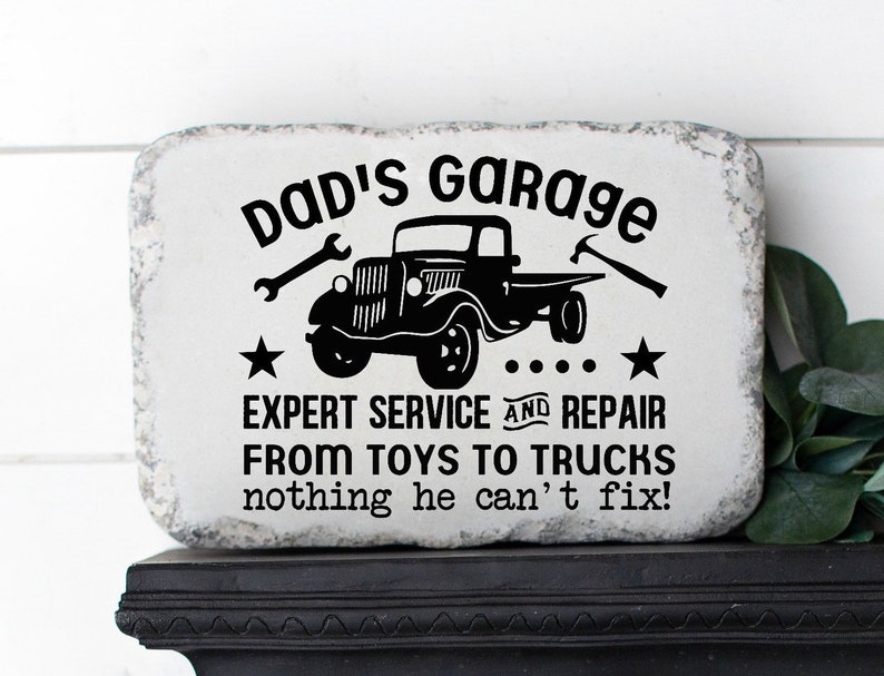 Garage de papa Grandpère garage Pierre de jardin Etsy