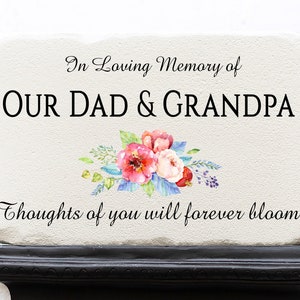 Custom Memorial Garden Stone | Sympathy Gift | Memory Garden Decor | Temporary Grave Marker | Gravestone | Headstone | Grave Decoration