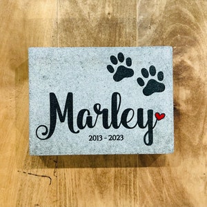 Memorial Stone for Dog | Custom Pet Grave Marker | Custom Burial Marker | Pet Memorial Stone | Cat Memorial Stone | Headstone for Pet