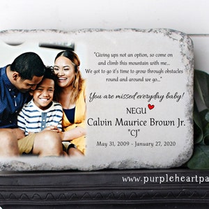 Custom Memorial Stone | Memorial Plaque | Temporary Grave Marker | Personalized Memorial Garden Stone | Sympathy Gift | INDOOR OUTDOOR Use