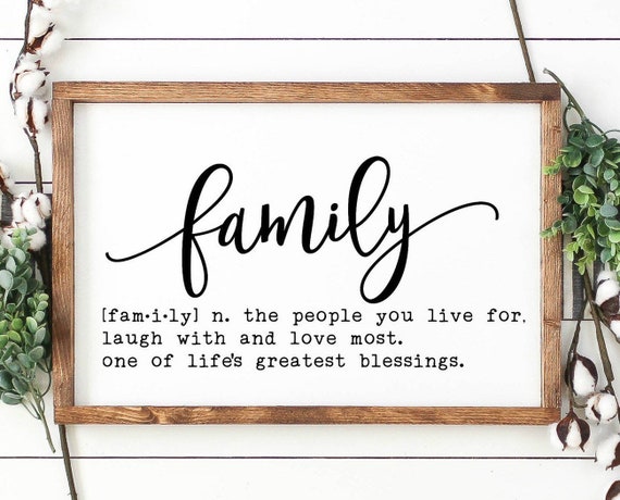 Definition Of Family Wooden Sign Mother S Day Gift Etsy