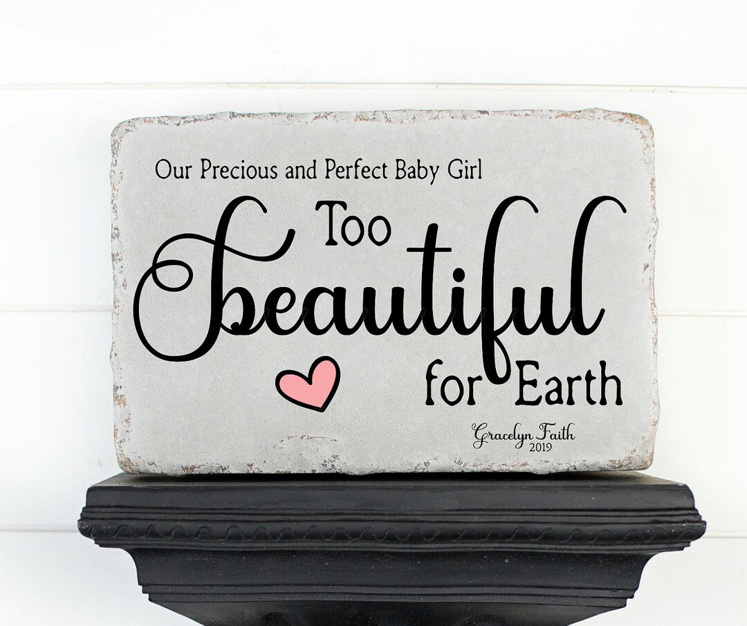 thumbnail image 2 of Personalized Memorial Stone Miscarriage Baby Memorial Stone - Personalized Real Stone Keepsake, Custom Text & Image, Made In USA Florida-Sunshine Memorial 2 of 14