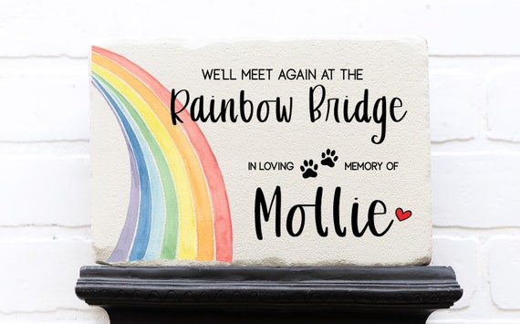 Rainbow Bridge Poem Wooden Plaque (8 x 10) - Pet Memorial Stones, Pet  Grave Markers