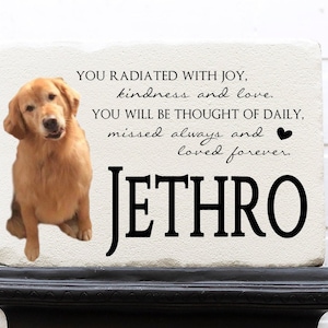 Piedra conmemorativa personalizada para mascotas / Marcador de tumba de mascota personalizado / Piedra de jardín conmemorativa / Regalo de simpatía / Pérdida de mascota /
