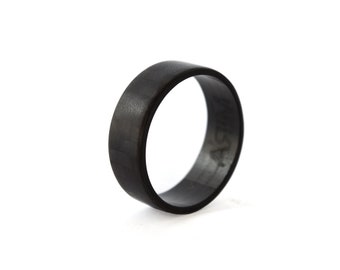 Carbon fiber ring, Black ring, Couples wedding bands, Carbon ring, Male wedding band, Ring for men carbon fiber, Matte finish, Promise ring