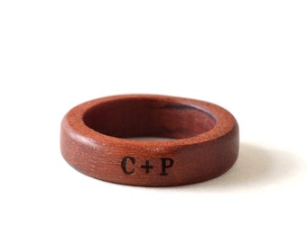 Outside Monogram Engraving Ring , Engraving For Wooden Ring, Custom Engraving Ring, Initial Engraving, Personalized for Ring, Custom ring