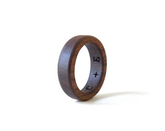 Walnut Wood Ring, Wood Ring, Women Wedding Band, Wedding Ring, Walnut Ring, Wood Wedding Jewelry, Walnut Jewelry, Wooden Men Ring