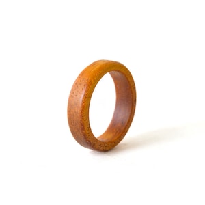 Teak wood ring, Couples wedding bands, Wood band, Male wedding band, custom ring, wooden ring image 1