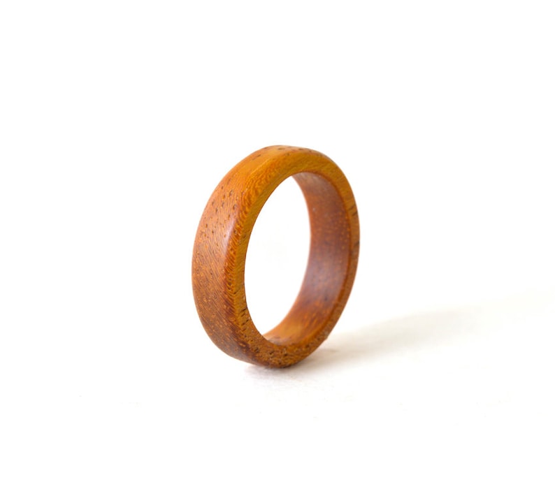 Teak wood ring, Couples wedding bands, Wood band, Male wedding band, custom ring, wooden ring image 1