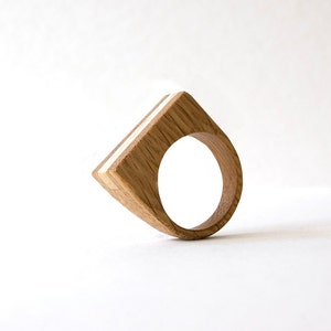 Wood ring men, statement ring, wood ring, bar ring