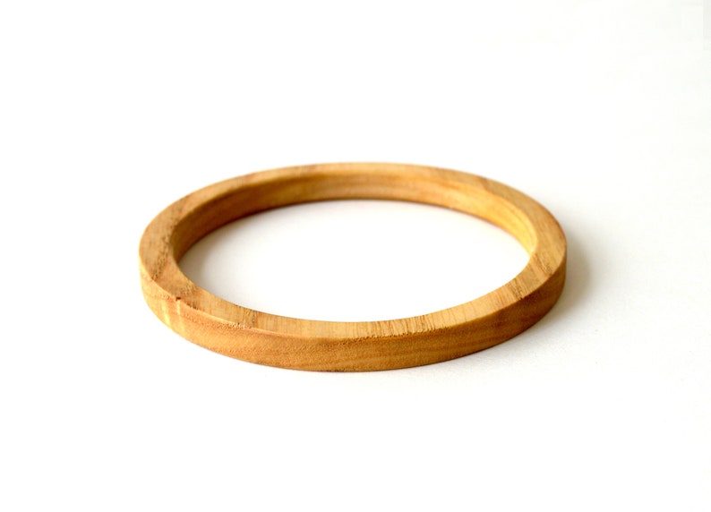Acacia wood bracelet, Thin wooden bangles, Wood geometric bracelet, Circle wood bracelet for women, 40th birthday gifts, Engraved bracelet Maple wood