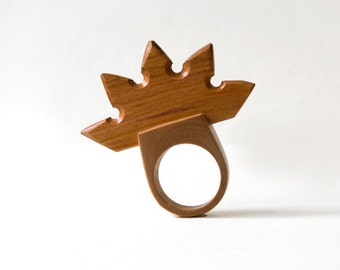 Wood ring women, minimalist ring, natural ring, personalized ring