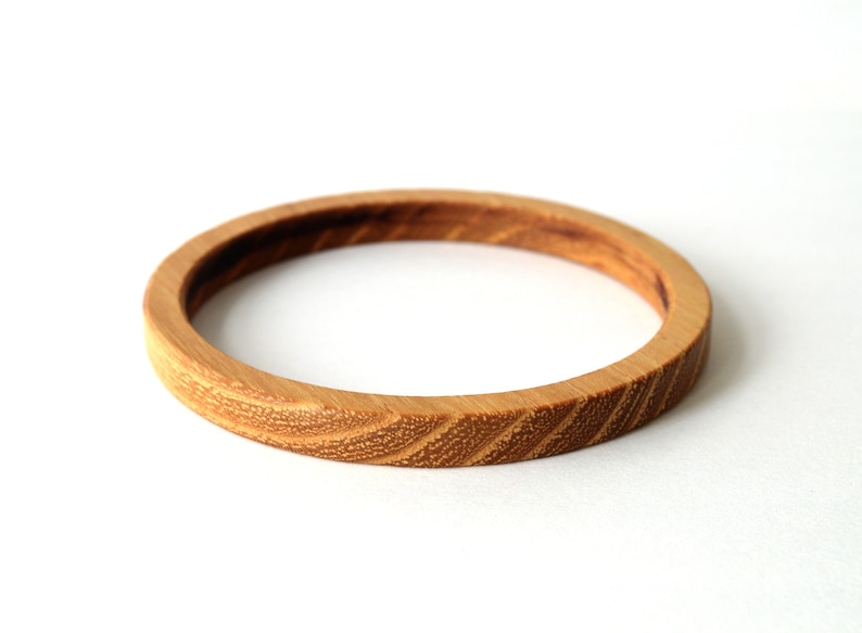 Acacia wood bracelet, Thin wooden bangles, Wood geometric bracelet, Circle wood bracelet for women, 40th birthday gifts, Engraved bracelet Acacia wood